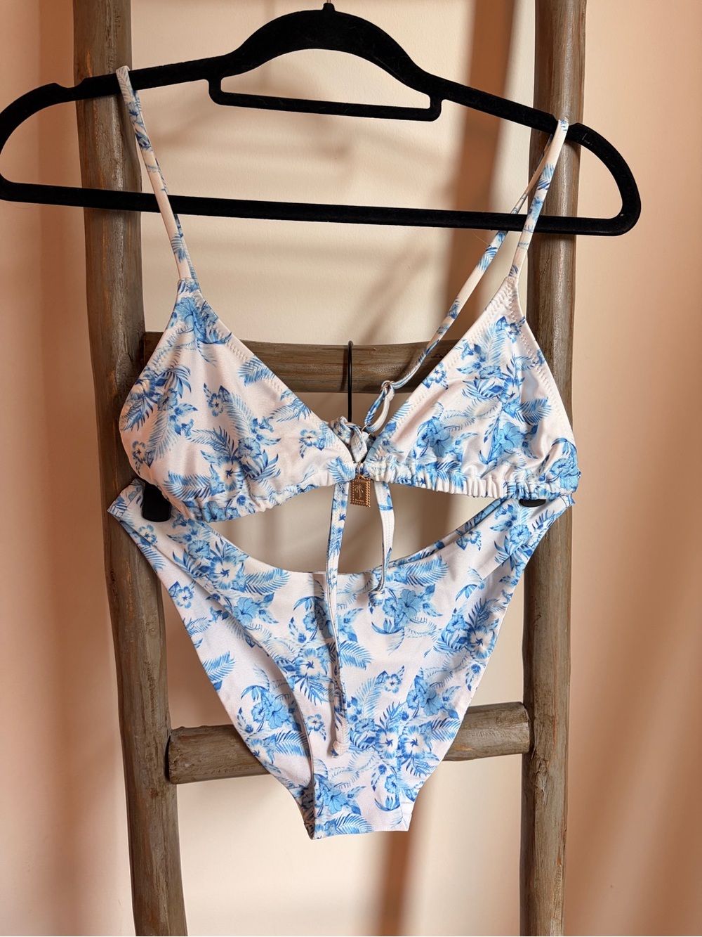 Kulani Kinis Vintage Paradise Bikini Set M Blue